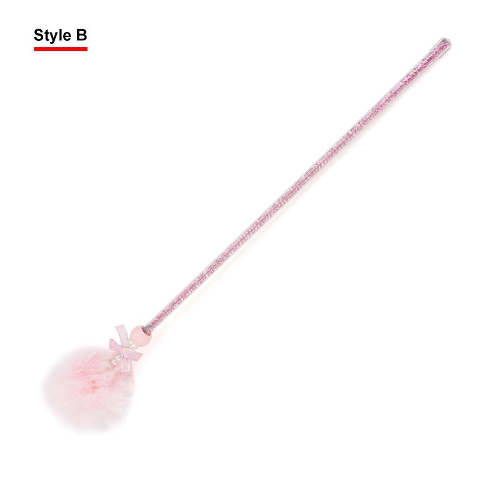 Short Cute Plush Ball Cat Teaser Paw Stick Wand Kitten Toy Pet Supplies