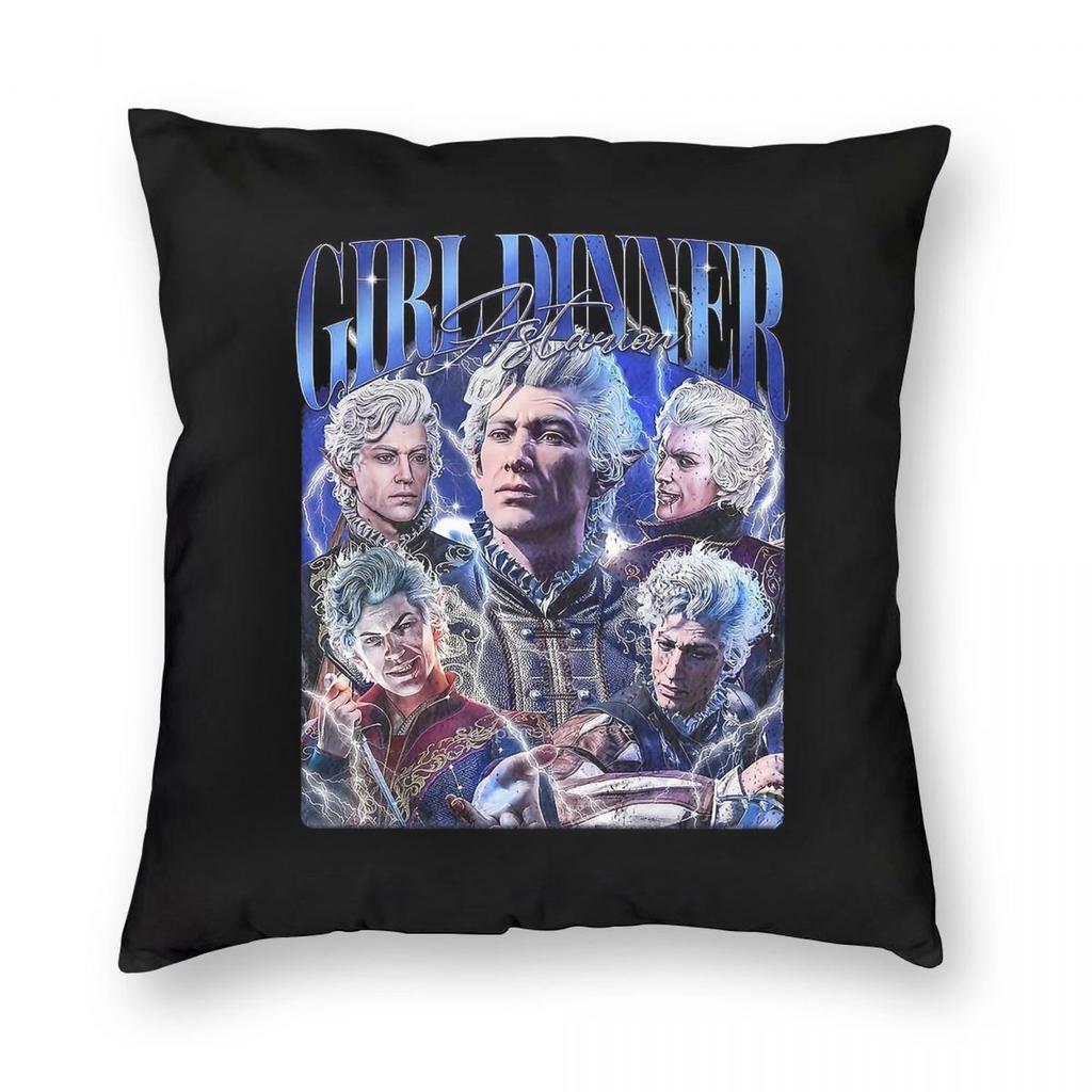 BG Astarion Girl Dinner Square Pillowcase Polyester Linen Velvet Printed Zip Decorative Throw Pillow Case Sofa Cushion Cover