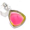Natural Watermelon Tourmaline 925 Sterling Silver Jewelry Pendant 1.97" ETC-14767