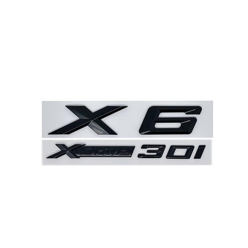 3D ABS Letter Badges for Trunk Emblem Suitable for BMW X6 Models E71 F16 E72 G06 As Well As XDRIVE 30d 28i 30i 35i 50i