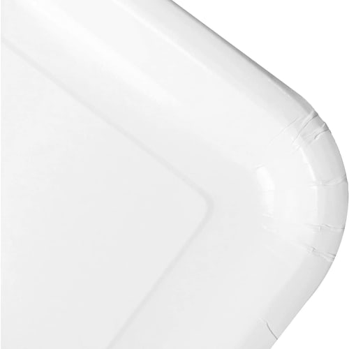 Strix Design Paper Plates, Square, 24-Piece Set, White, Approx. 9.8 X 9.8 X 0.6 Inches (23 X 23 X 1.7 Cm), Water-Resistant and Oil-Resistant, Disposab