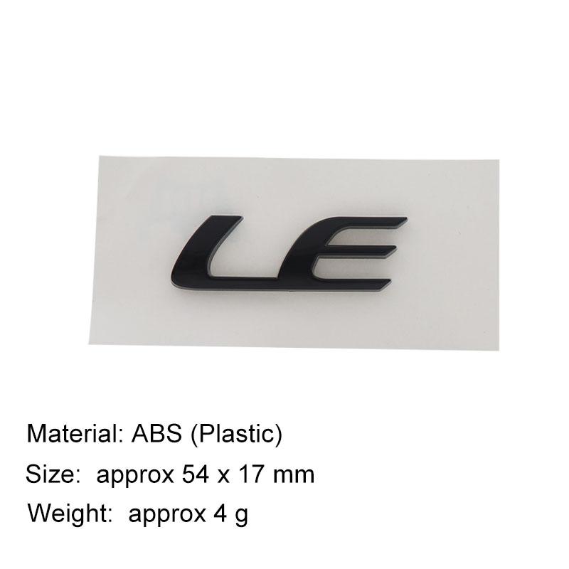 Adesivo Lettere LE Premium in ABS 3D Emblema Badge Paraurti Posteriore Accessori Decorazione Esterna Auto Bagagliaio Posteriore