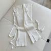 Bow Tie Knit Banding Leggings Y2K Women's Stockings Fashion Knee High Socks  Autumn