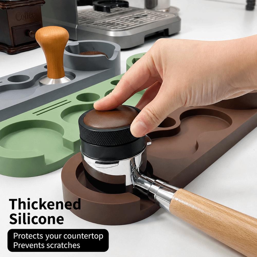 Heat Resistant Espresso Tamping Mat Non-Slip Espresso Tamping Station Coffee Tamper Mat Cafe Use