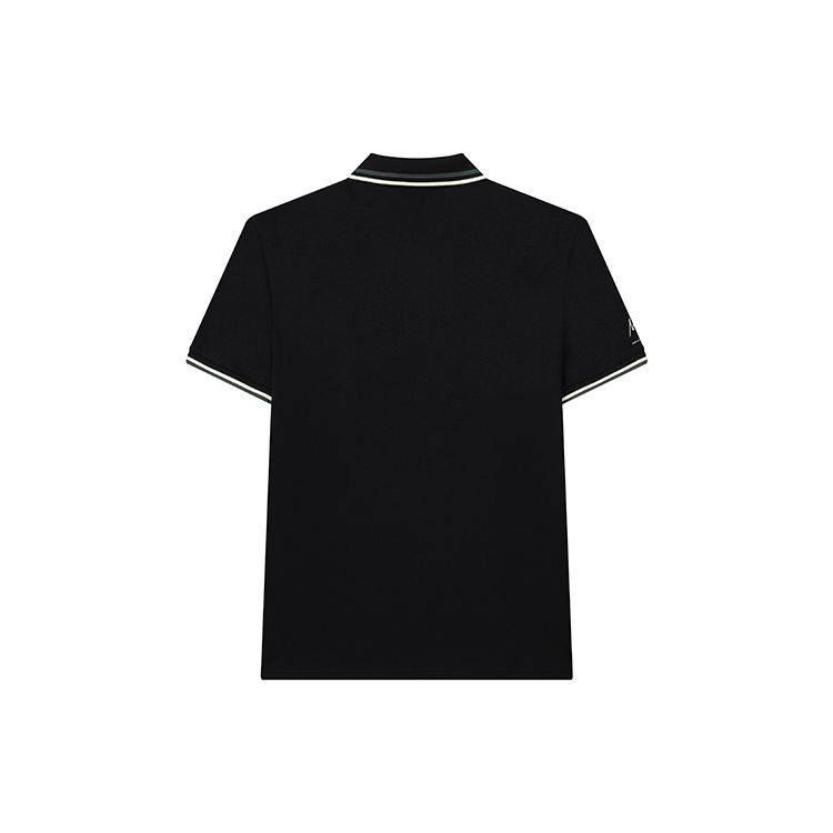 Fila Solid Color Sports Knit Polo Shirt Men Tops Black F11M228114FBK