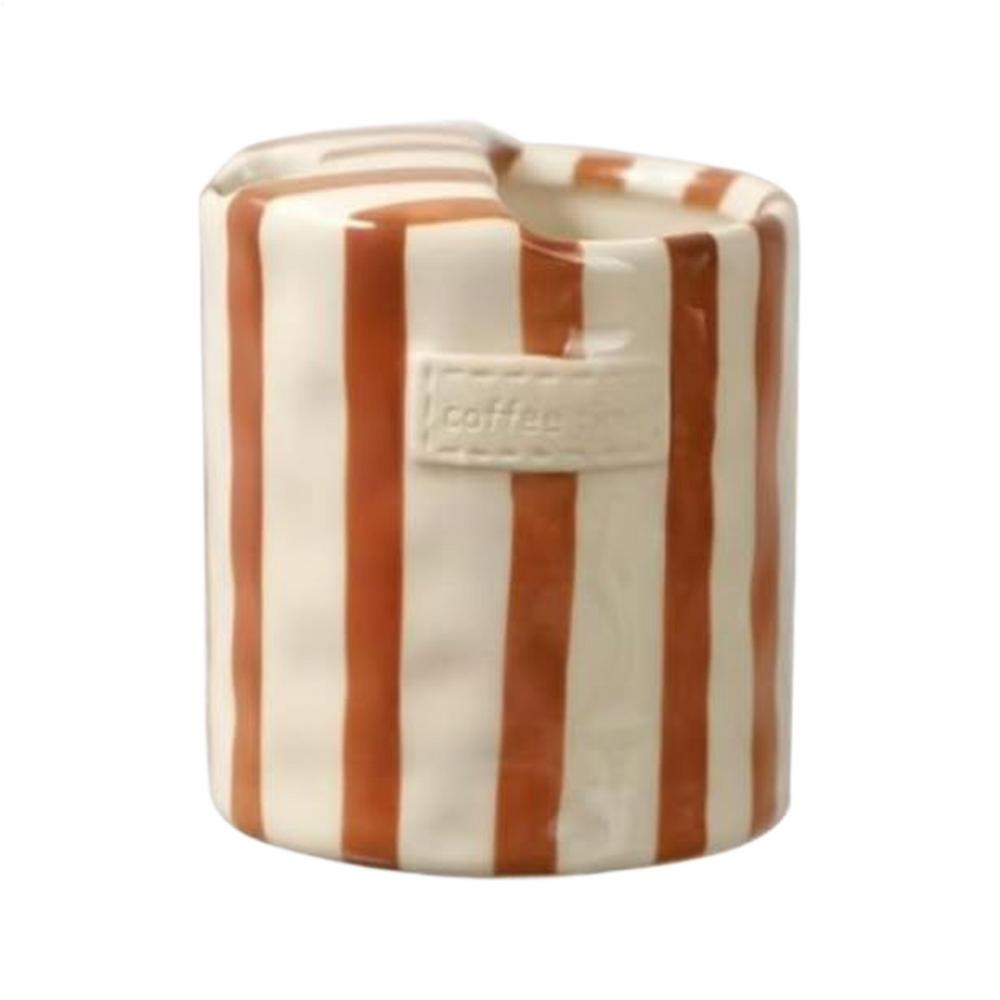 

Ceramic Coffee Mug Non-Slip Heat-Resistant Ceramic Coffe Mug Striped Cup for Tea Milk Water Juice Home Camping Dorm Hotel Standard