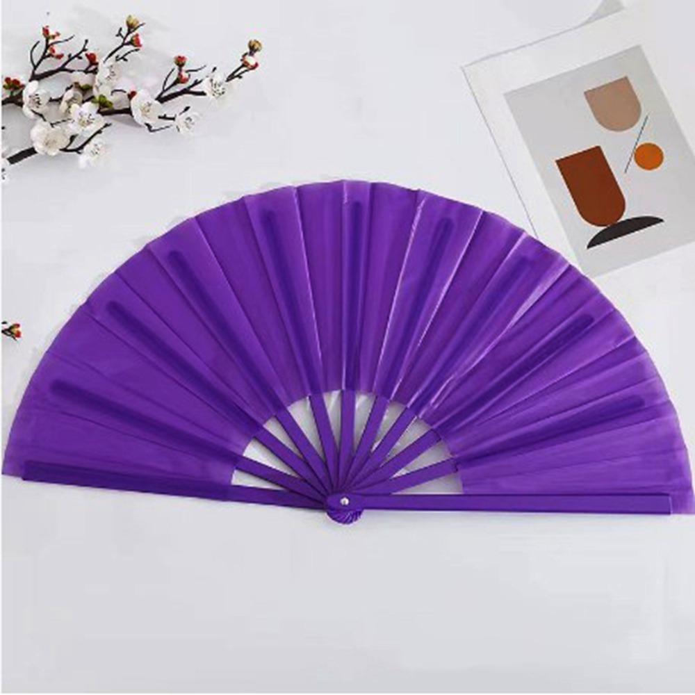 Plastic Bone Chinese Tai Chi Yoga Kung Fu Fan 33cm Hand Folding Stage Fan  Wedding Party Decor