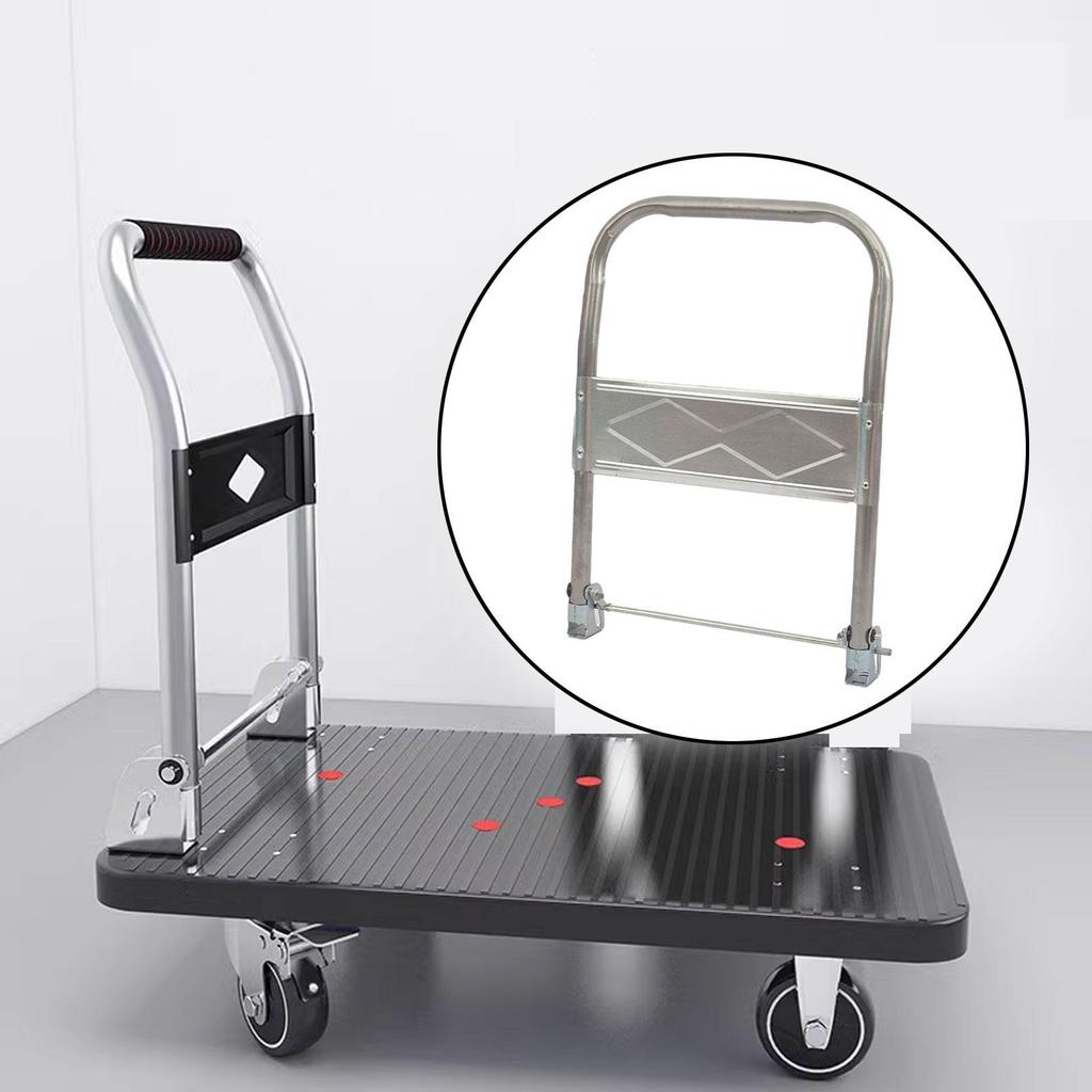 Foldable Flatbed Cart Handle High Performance Steel Folding Hand Truck Handle for Shops and Storage