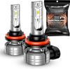 SEALIGHT H16 LED Fog Light IP68 6500k Hours of Lasting Vehicle Inspection Set of 2 H11, H8, Bulbs, 10,000LM, 35W, CSP5530, Waterproof, White, Built-in