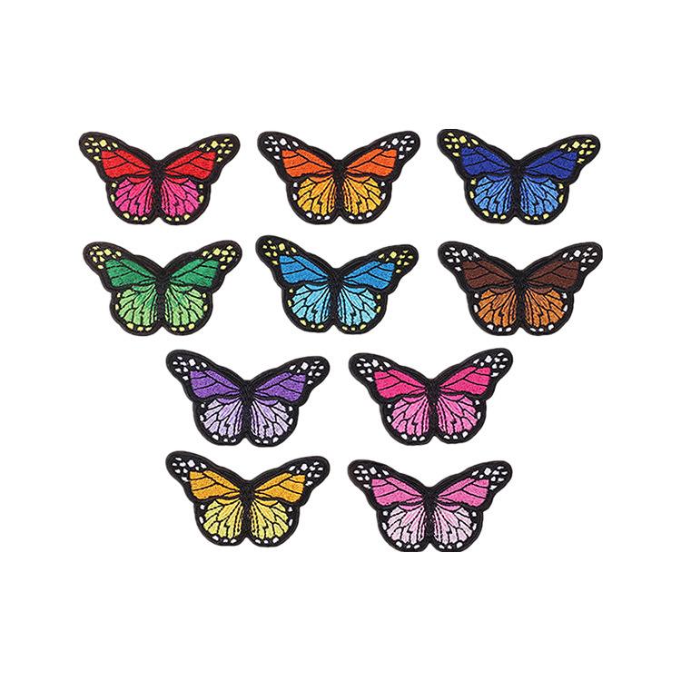 Computer Embroidery Label Cartoon Sunflower Patch Sticker Ironing Butterfly Embroidery Cloth Sticker Bag Decoration Small Red Flower Chapter Boy