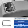 For Toyota Camry 2012-2014 LHD Rear Cup Holder Frame Black Carbon Fiber Trim Cover Interior Accessories Upgrade Kit