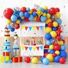 Kit Arco Guirlanda de Balões Circo de Carnaval Balão Confete Vermelho Azul Amarelo Balão Foil Estrela Brinquedo Balão Festa Decoração de Aniversário Arco-Íris