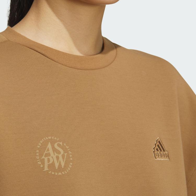 Adidas Lounge CREW SWEATSHIRT Women's Desert Brown JJ3578