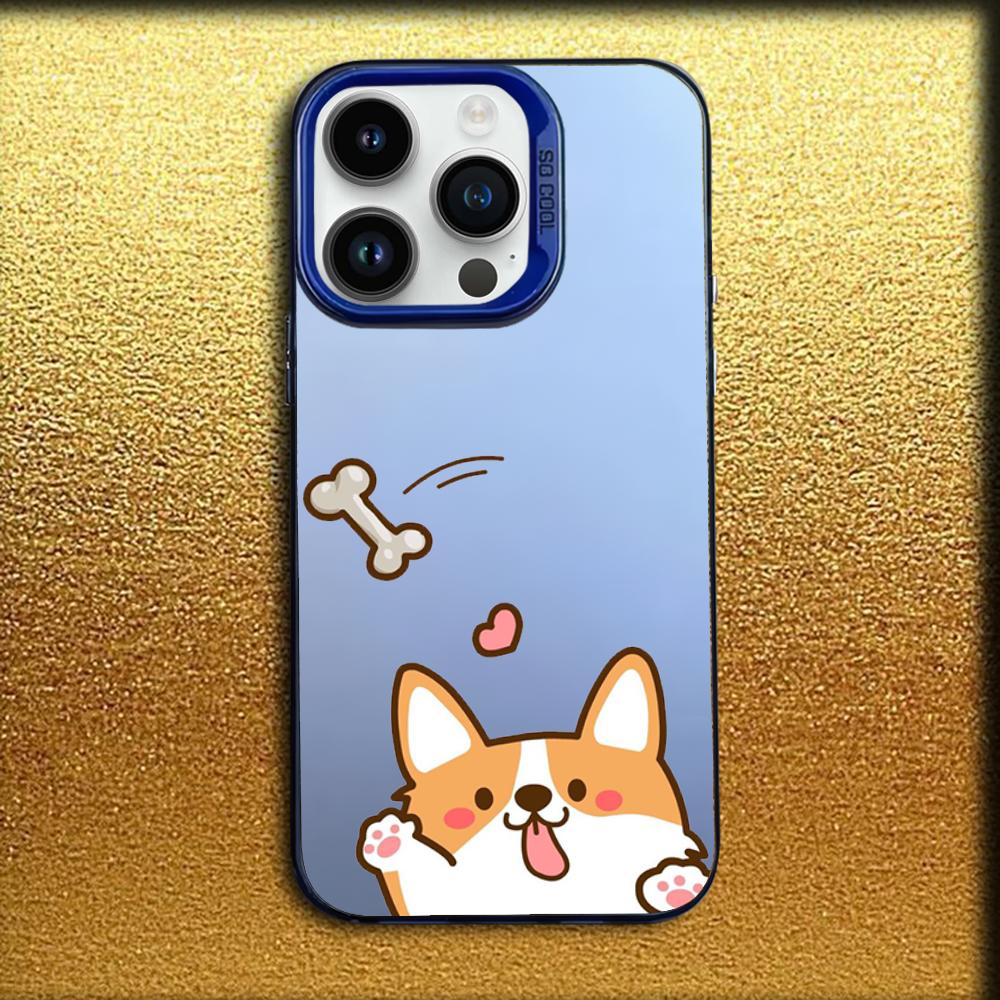 

Cute Koki Corgi Dog Phone Case For iPhone 16,15,14,13,12,11,Mini,Pro,MAX Colorful Matte Silicone Cover iPhone13