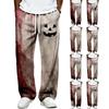 Herren Halloween Gestrickte Lange Hose mit Aufdruck für Feiertagskleidung