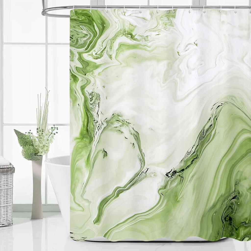 9 színű luxus kék márvány zuhanyfüggöny Modern Ombre szövet Akvarell zuhanyfüggöny fürdőszoba dekorációhoz