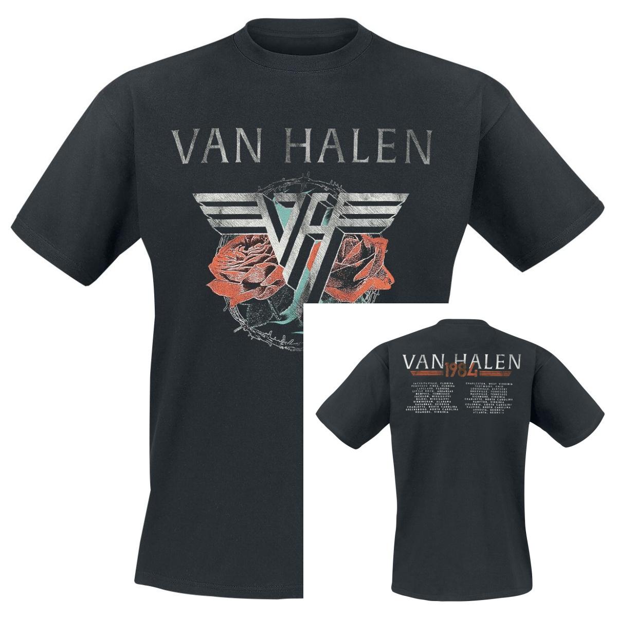 

New Van Halen Cotton Band Shirt Unisex Summer Short Sleeve Fashion Brand Tee Luxury Casual Vintage M