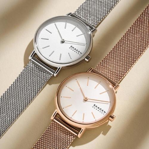 Skagen SIGNATUR SKW2694 Women's Watch, Officially Imported, Pink Gold