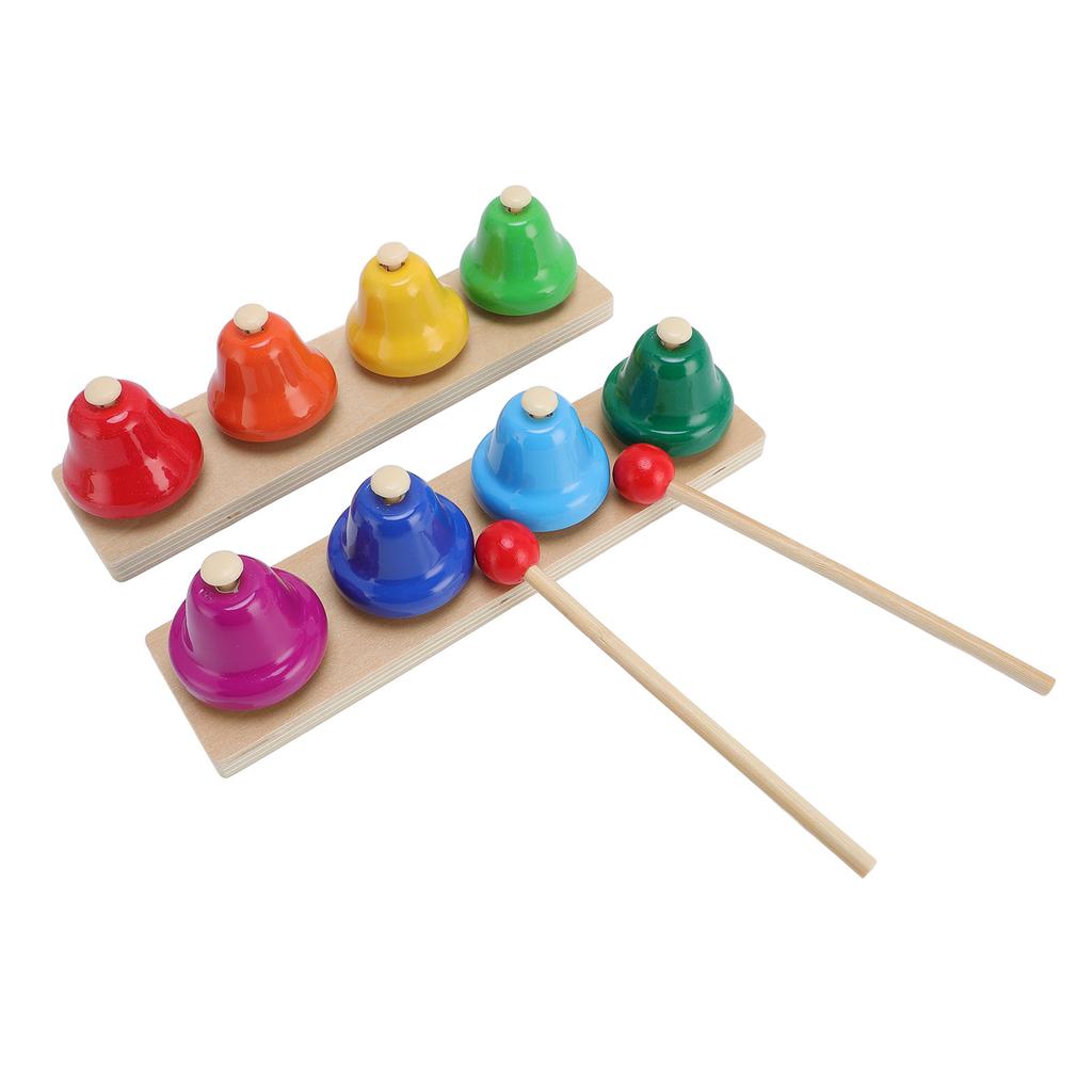 Desk Bells for Kids Bell Percussion Instrument 8 Notes Colorful Music Bells Percussion Instrument