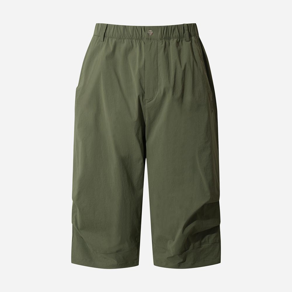 DOD See-Through Semi-Oversized 3/4 Length Pants (Khaki)