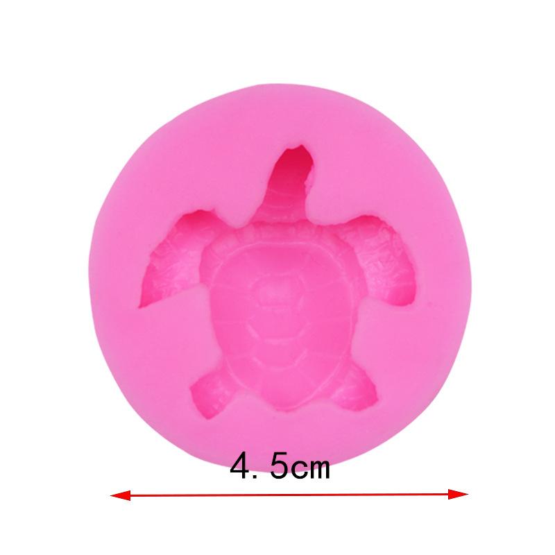 Silicone Fondant Mold Cute Lovely Sea Turtle Shape Ocean Theme Fondant Cake Decoration Gum Paste Chocolate Mould Small Size