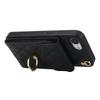 For iPhone 16e Case RFID Blocking Card Bag Leather+TPU Crossbody Phone Cover with Ring Kickstand