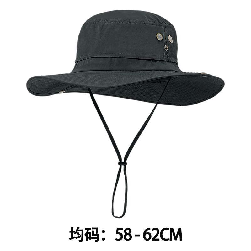 Summer big head circumference outdoor mountaineering hat men's anti-ultraviolet big eaves sunshade bucket hat women's foldable sunscreen hat