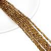 Oval Faceted Gold-Edged Glass Crystal Rice Beads for Jewelry Making