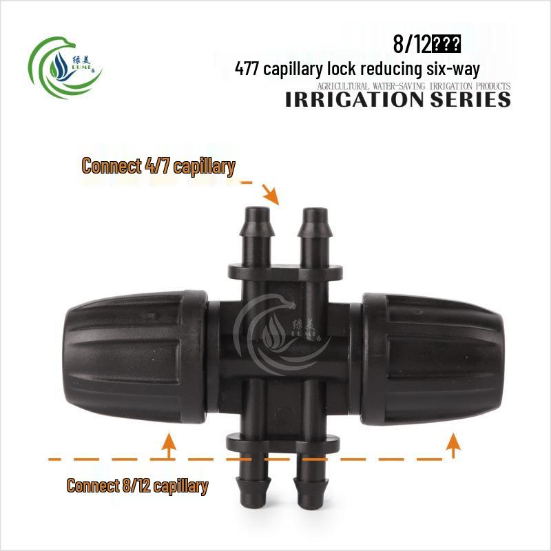 Capillary Fittings Set: 8/12 Straight, Elbow, Tee, 9/12 Connector, Garden Irrigation Auto-Watering