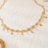 Double Layer Boho Starfish Conch Pendant Waist Belly Chain For Women Summer Beach Pearl Chain Bikini Belt Body Sexy Jewelry