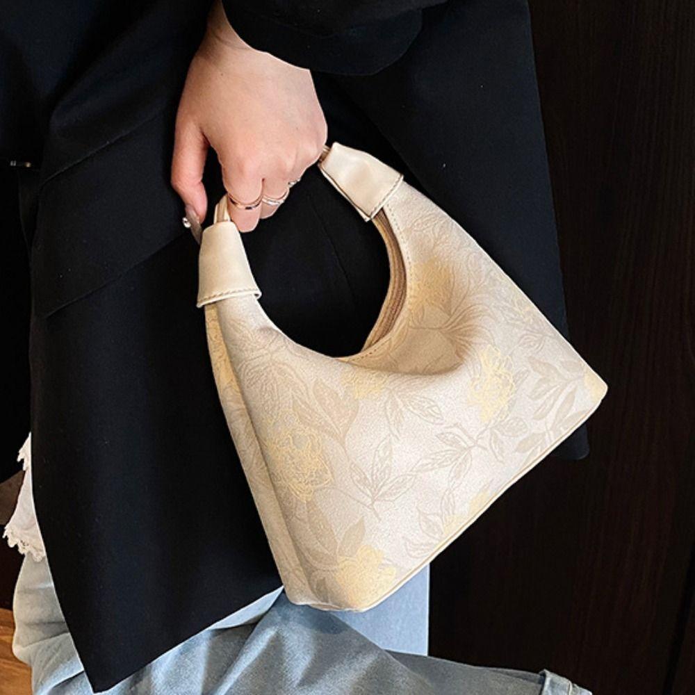 Cheongsam Accessories Embroidery Wrist Bag Flower Pattern Hanfu Printing Handbag Women