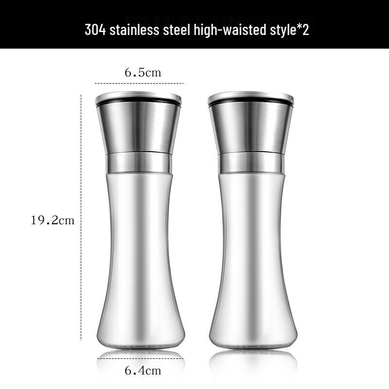 Zhaoran Manual Stainless Steel Pepper Mill Set