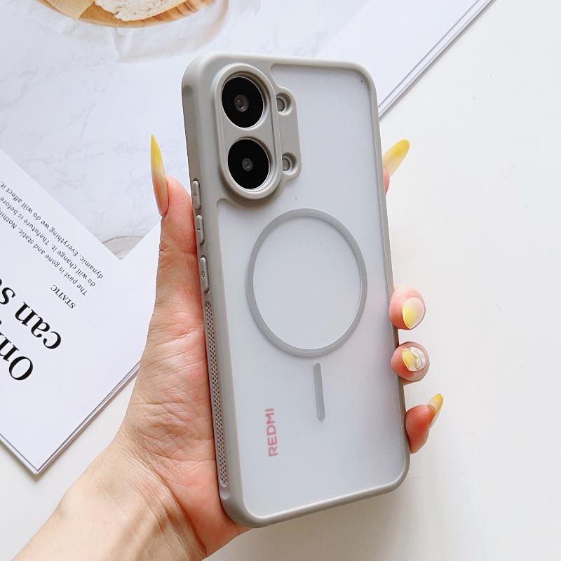 For Magsafe Magnetic Case For Poco X8Pro X8 Pro Max Armor Translucent Wireless Charging Shockproof Cover For Redmi Turbo 5 Max