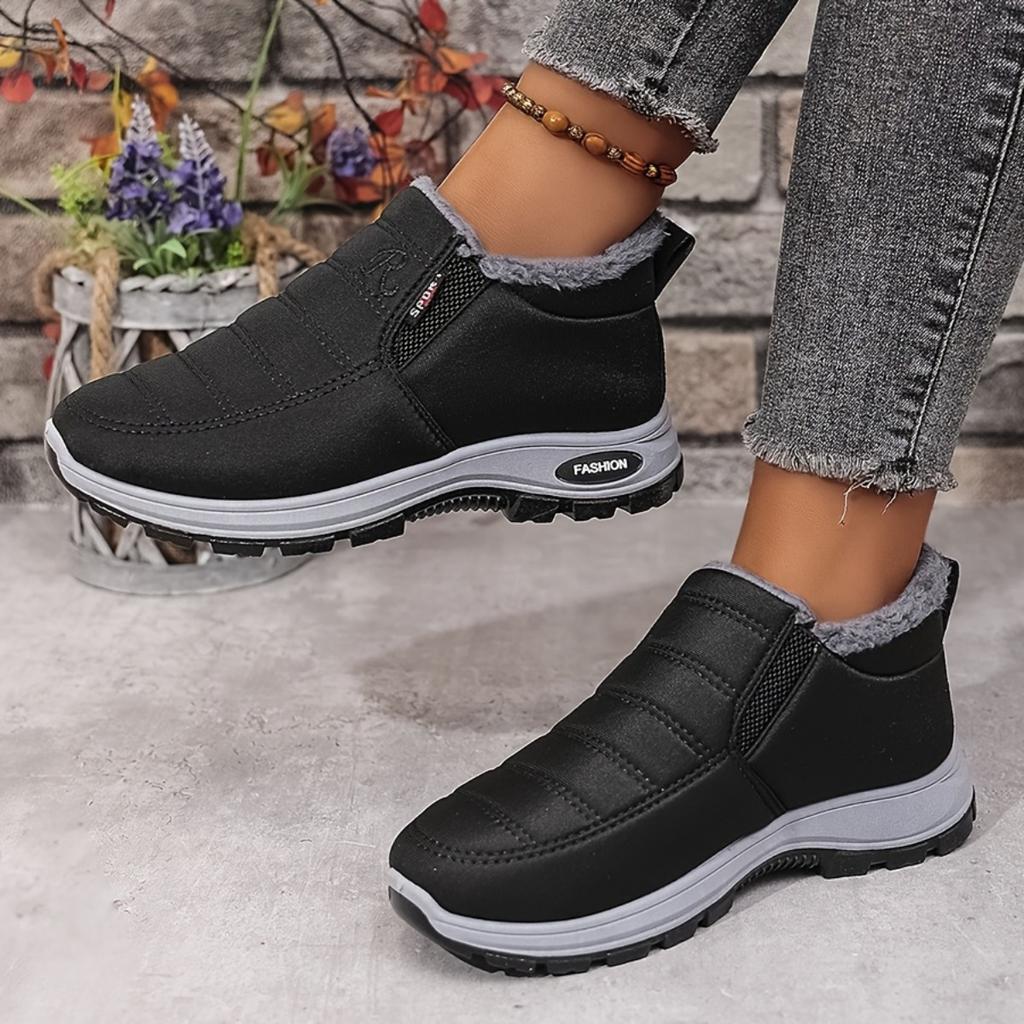 Ultra Warm Thick Soled Snow Boots, Arctic Grade Cold Resistant with Fleece Ankle Boots - High-density Lining and Thermal Locking Technology