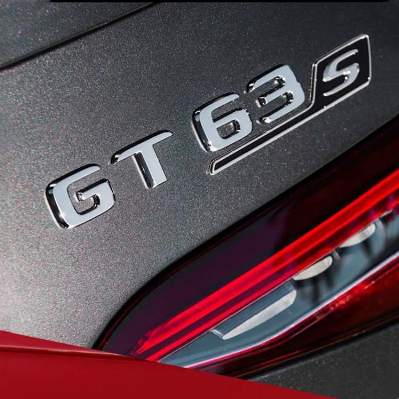 S-Abzeichen Buchstabe Emblem Styling 3D ABS Heckklappen-Aufkleber Silber Schwarz Rot Für GT GTS GT63S GT43 GT50 GT53 GT63