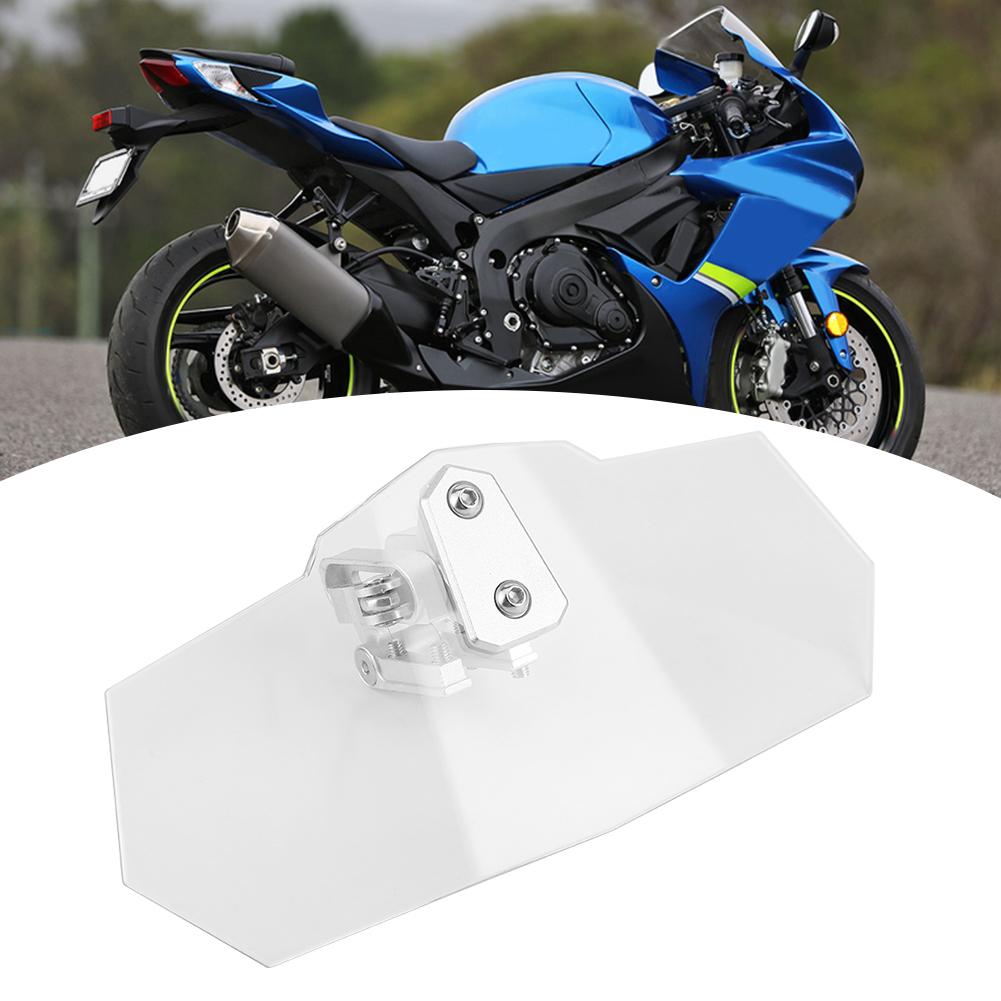 Windshield Extension Kit Universal Heighten Adjustable Clip On Spoiler Motorcycle Wind Deflector