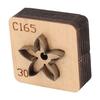 Leather Cutting Mold with   Wood Base Flower Shape Punching Die for Making Pendants Crafting Projects
