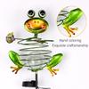 Solar LED Frog Animal Garden Lights Outdoor Waterproof Metal Stake Lawn Lights for Yard Park Villa Pathway Landscape Decoration