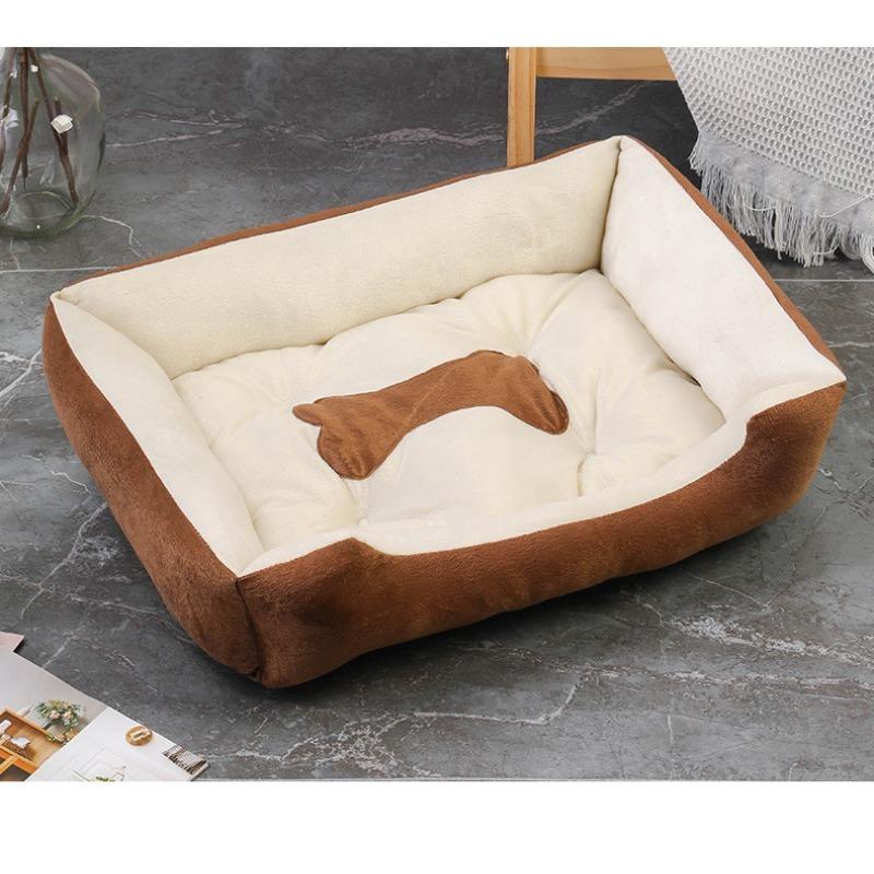 Large Pet House Dog Bed Cat Mat Long Plush Deep Sleeping Warm Soft Small Dog Cushion Calm Beds for Puppy Chihuahua