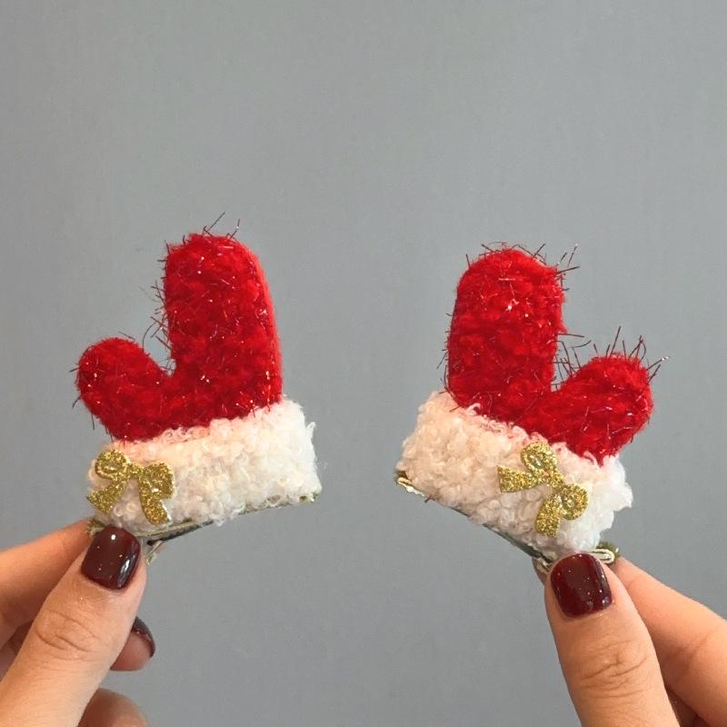 3D Christmas Hat Hairpin: Festive Bangs & Hair Clip