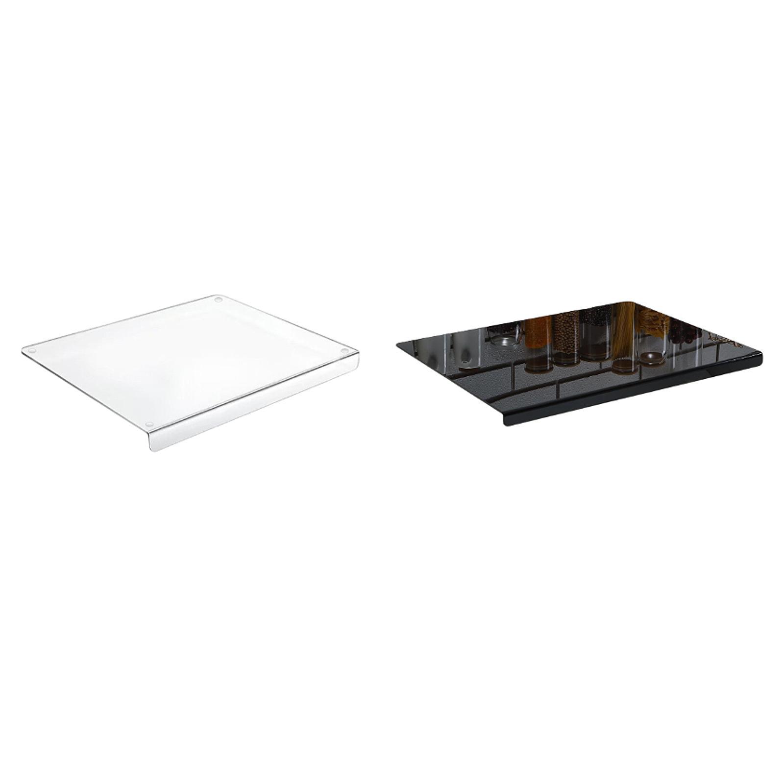 Acrylic Cutting Board with Counter Lip Kitchen Decor Anti Slip Minimalist nero