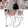 Collana Hip Hop alla Moda in Acciaio di Titanio per Uomini e Donne con Versatile Ciondolo Poker