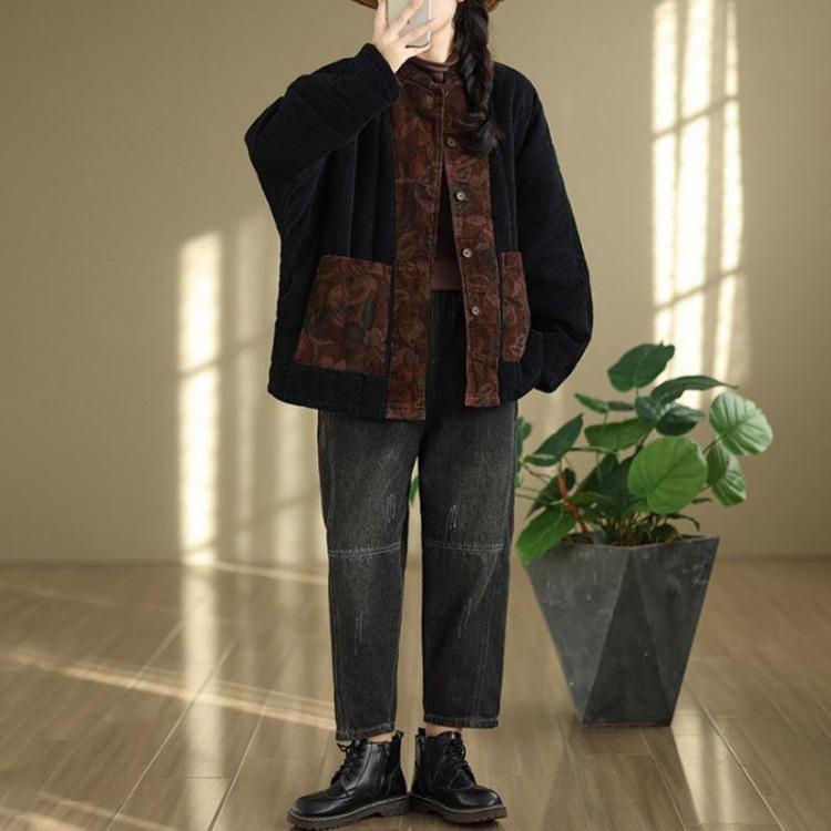 Chaqueta de Algodón para Mujer Abrigos Otoño Invierno Terciopelo Holgado Informal Grueso para Mujer