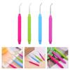 Colorful Loomed Knit Hook Crochet Hooks with Ergonomical Handle Knitting Accessories Multifunctional Knitting Loomed Hook