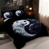 Comforter Fierce Wolf Black White White Tai Chi Pattern 3D Printed Soft Comfortable Bedding Set Wildlife Theme Set