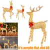 3Pcs Light Up Christmas Yard Decoration Cute Lighted Reindeer Xmas Decoration Light Up Display for Yard Patio Lawn Garden Party