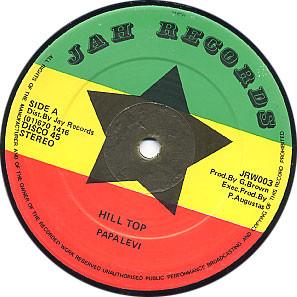 12inch Record PAPA LEVI  Hill Top JRW003 Jah Records 198 UK Reggae Ska  Dub Used
