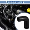 X AUTOHAUX 1pcs 32mm/1.26"-35mm/1.38" Inner Diameter 90mm/3.54" Length 90 Degree Black Car Silicone Hose Hose Universal