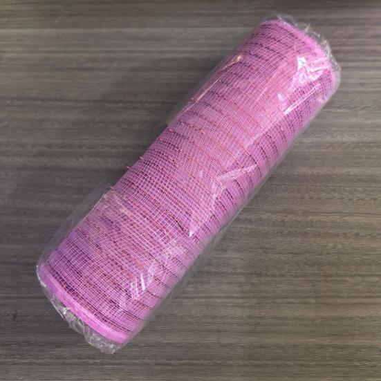 Christmas Poly Mesh Ribbon 10 Inch x 10 Yards Metallic Mesh Ribbon Foil Decorative Mesh Rolls for DIY Wreath Crafts Party Decoration