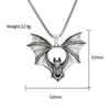 Classic Design Stainless Steel Bat Necklace Men Punk Hip Hop Biker Animal Pendant Jewelry High Quality Halloween Gift